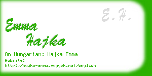 emma hajka business card